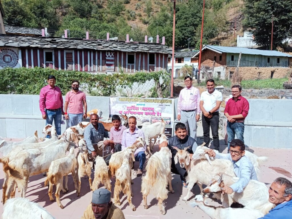 बकरी पालकों को गोट वेली प्रोजक्ट के तहत ऋण वितरित